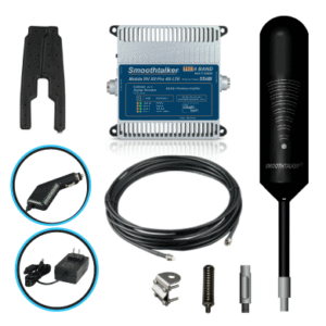 Mobile RV X6 Xtube Pro 6-Band 4G/5G Ready Extreme Power RV/Motorhome Kits With X Tube Omni High Gain Antenna with Plug-in 12V Power Supply and AC/DC Wall Power Supply -BMCX655TRVGLPCH30