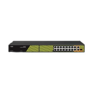 Uniview 16-port AI POE Switch for AP/CPE and IP/PTZ Security Cameras - Black