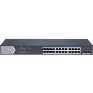 Hikvision DS-3E1526P-SI Smart Managed 24-Port Gigabit PoE Switch, 52Gbps, Blue