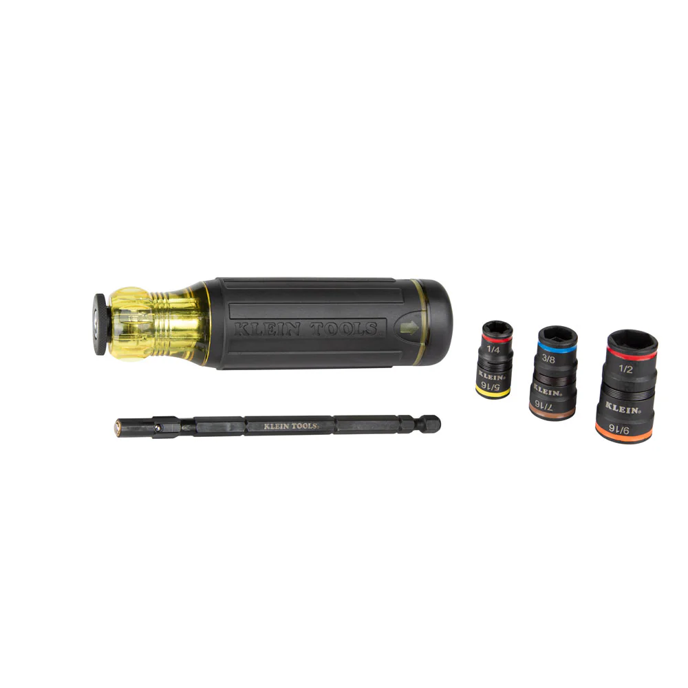 Klein Tools 20-in-1 Impact Driver Set with Screwdriver Bits and Flip Sockets - Image 7