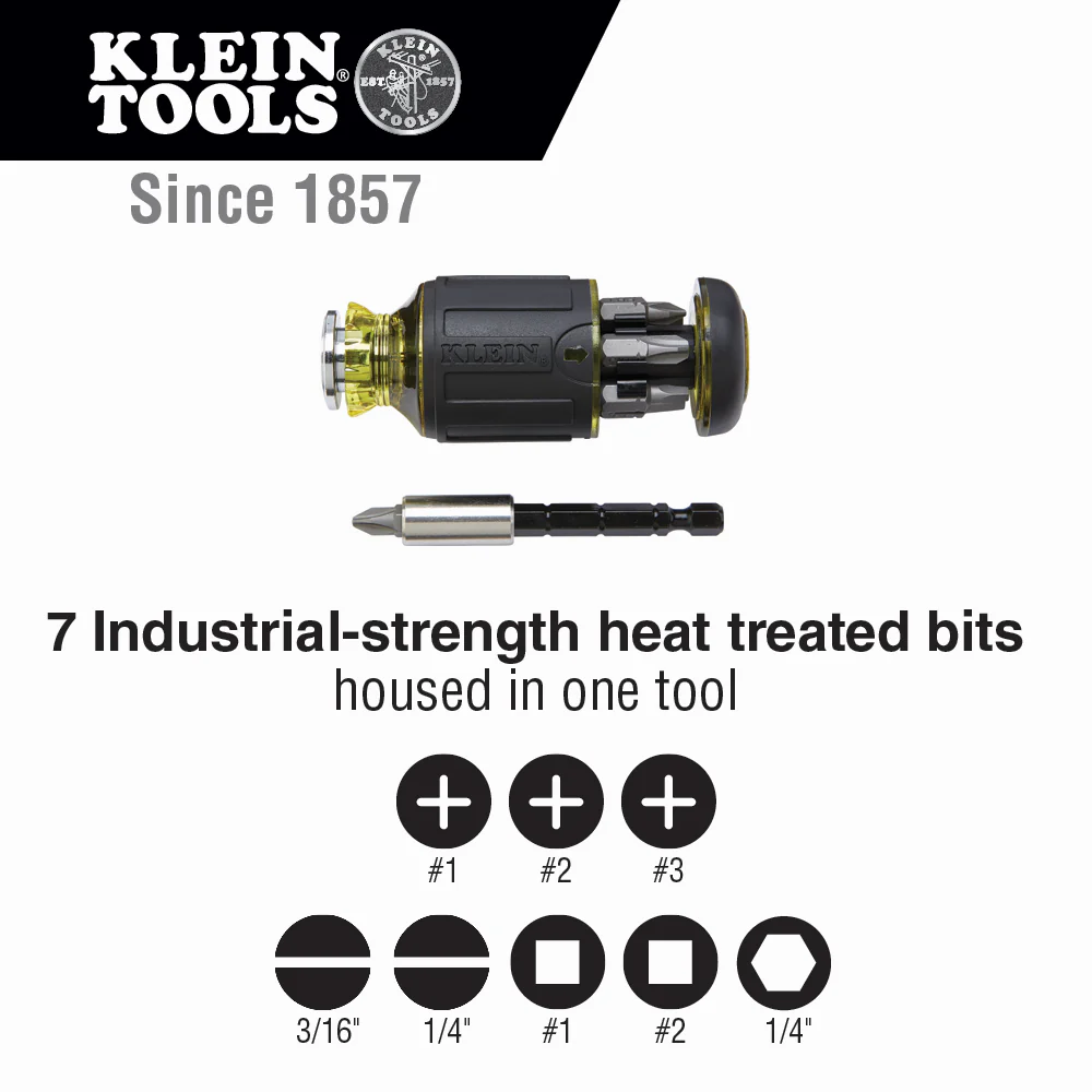 Klein Tools Flip Socket, Mini Ratchet and Multi-Bit Driver Set, 3-Piece - Image 3