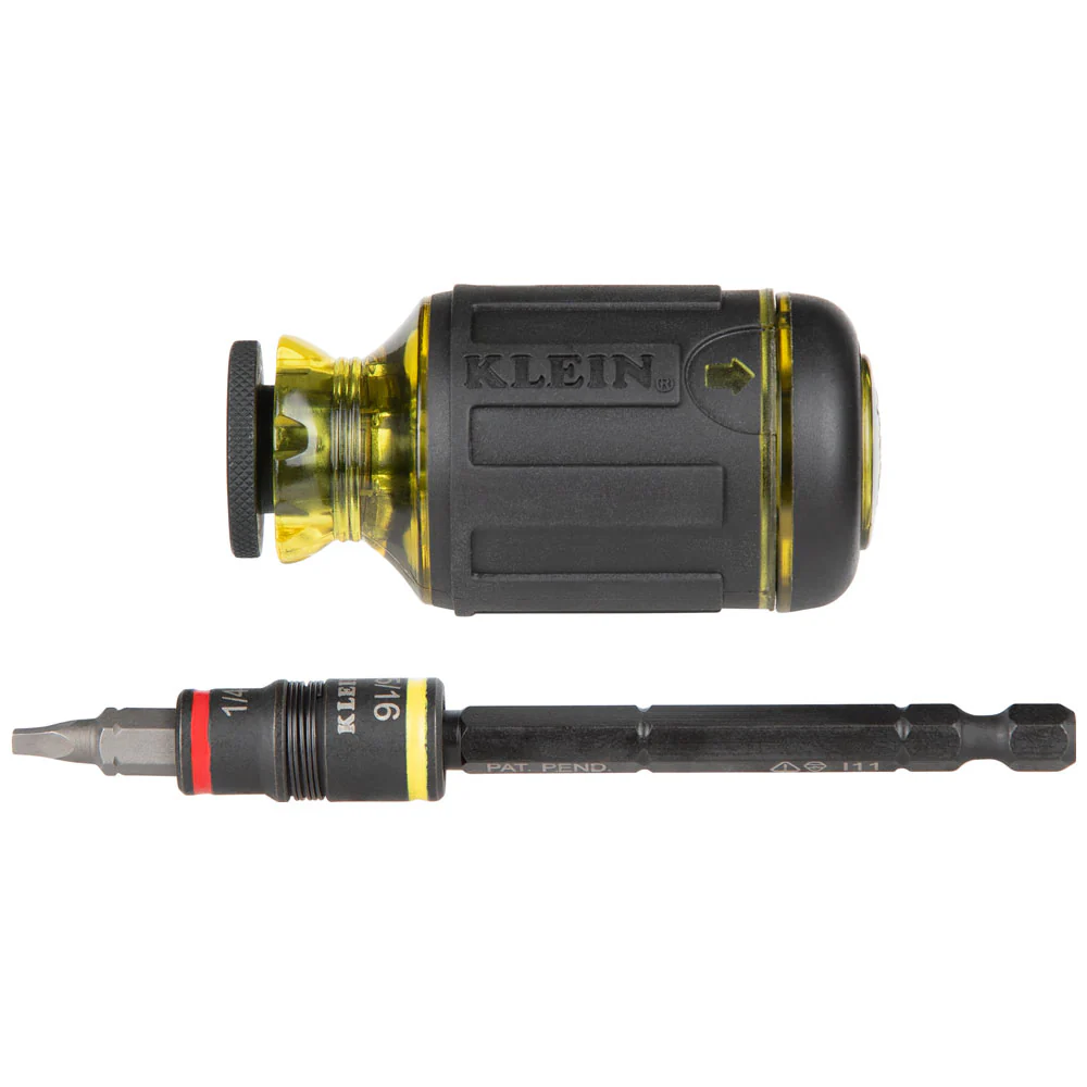 Klein Tools 12-in-1 Impact-Rated Stubby Driver Set with Flip Sockets - Image 2