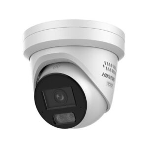 Hikvision DS-2CD2347G3-LIS2UY/SL(2.8MM) 4MP Smart Hybrid Light with ColorVu Turret IP Camera, 2.8mm Fixed Lens, White