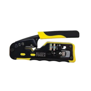 Klein Tools Ratcheting Cable Crimper / Stripper / Cutter, for Pass-Thru