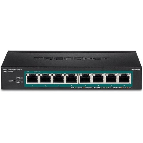 TRENDnet TPE-TG82ES 8-Port Gigabit EdgeSmart PoE+ Switch, 16Gbps