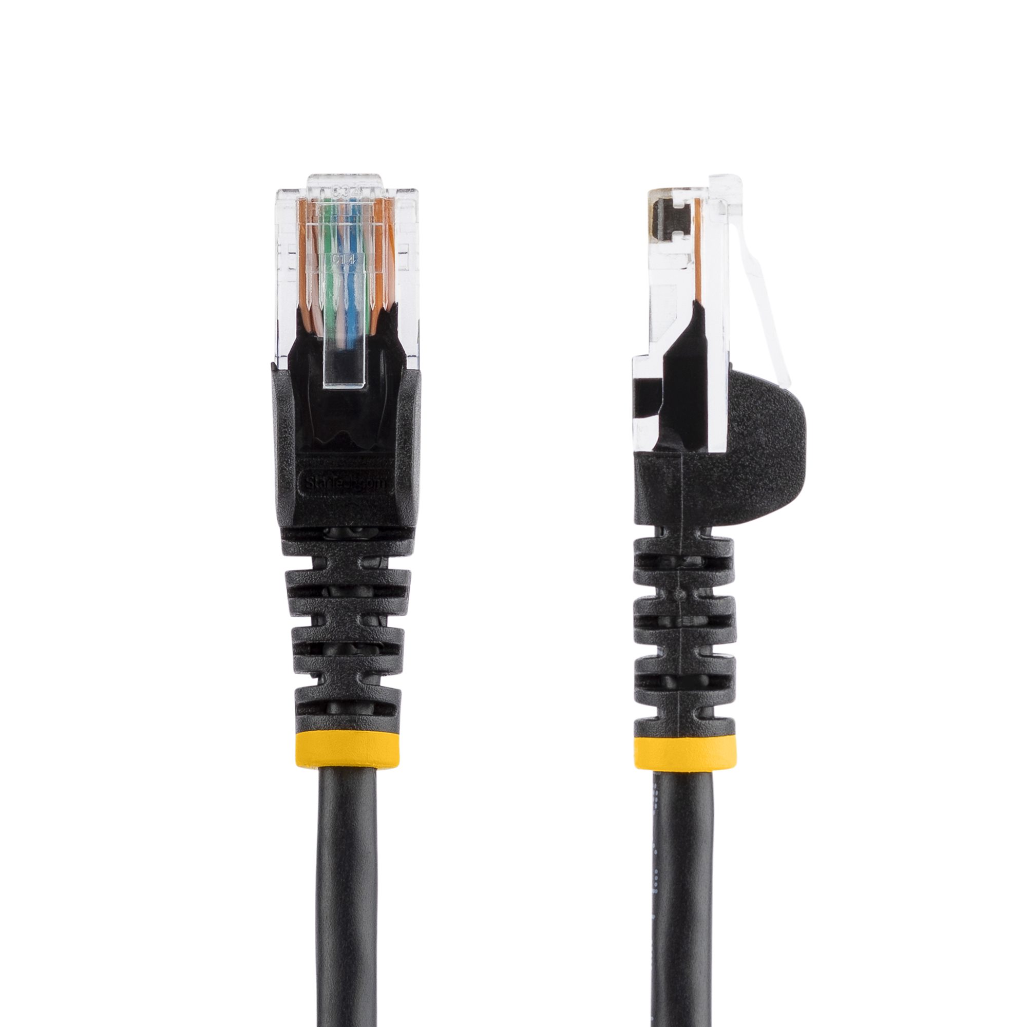 StarTech 25ft Black CAT5e Cable - Snagless CAT5e Patch Cord Network Cable - Gigabit Ethernet Cable - M/M - Image 2