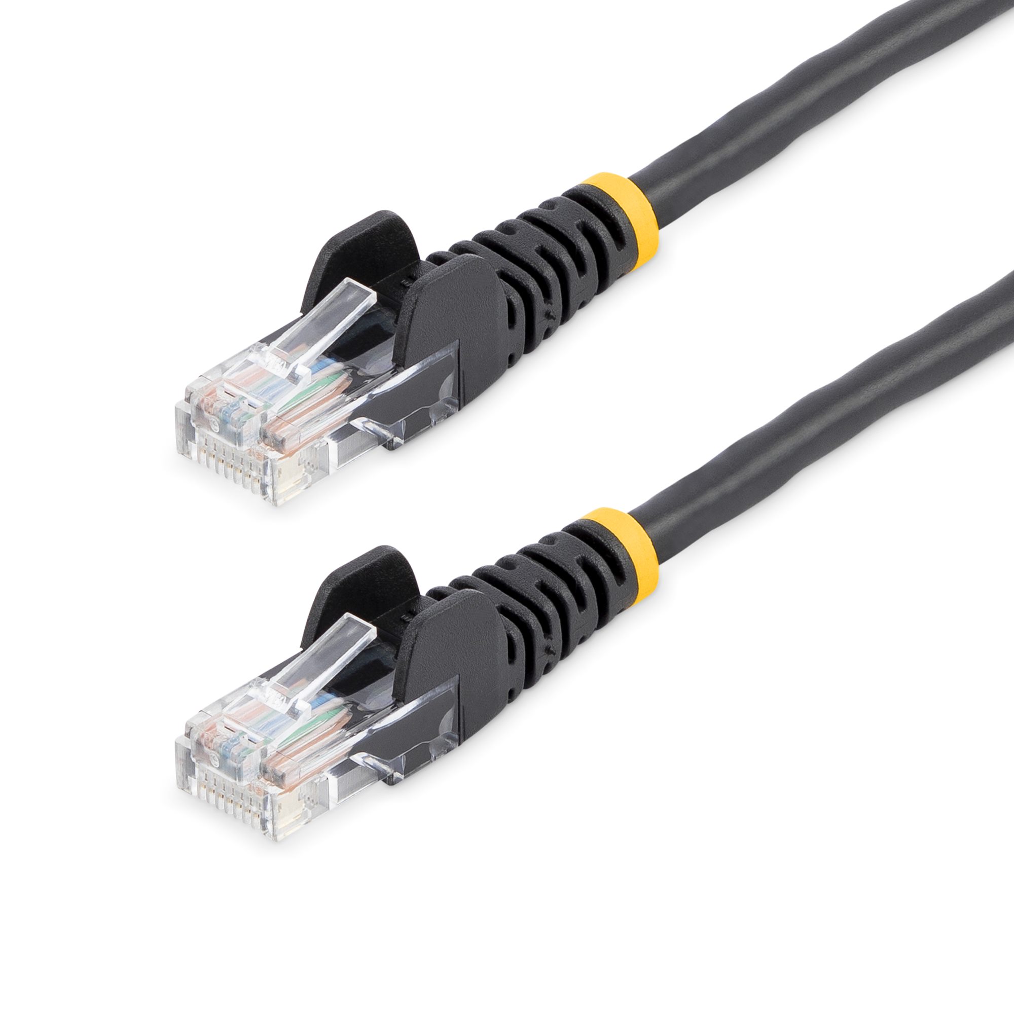 StarTech 50ft Black CAT5e Cable - Snagless CAT5e Patch Cord Network Cable - Gigabit Ethernet Cable - M/M