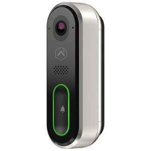 Alarm.com ADC-VDB770-S Design Studio Series Touchless Video Doorbell Camera with Expansive 150° Vertical FOV, Two-Way Audio, Full HD, HDR and IR Night Vision, Silver