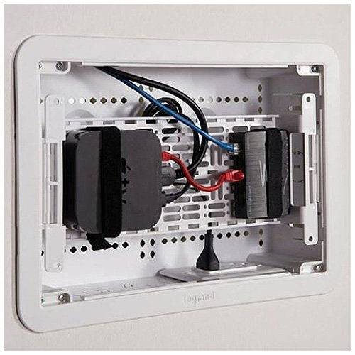 Sanus SA-IWB9-W1 9" TV Media In-Wall Box for Concealing and Organizing Media Devices, White - Image 2