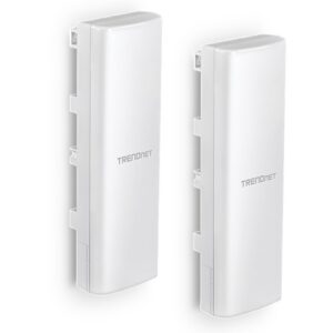 TRENDnet 14 dBi WiFi 6 AX1200 Outdoor PoE Preconfigured Point-to-Point Bridge Kit