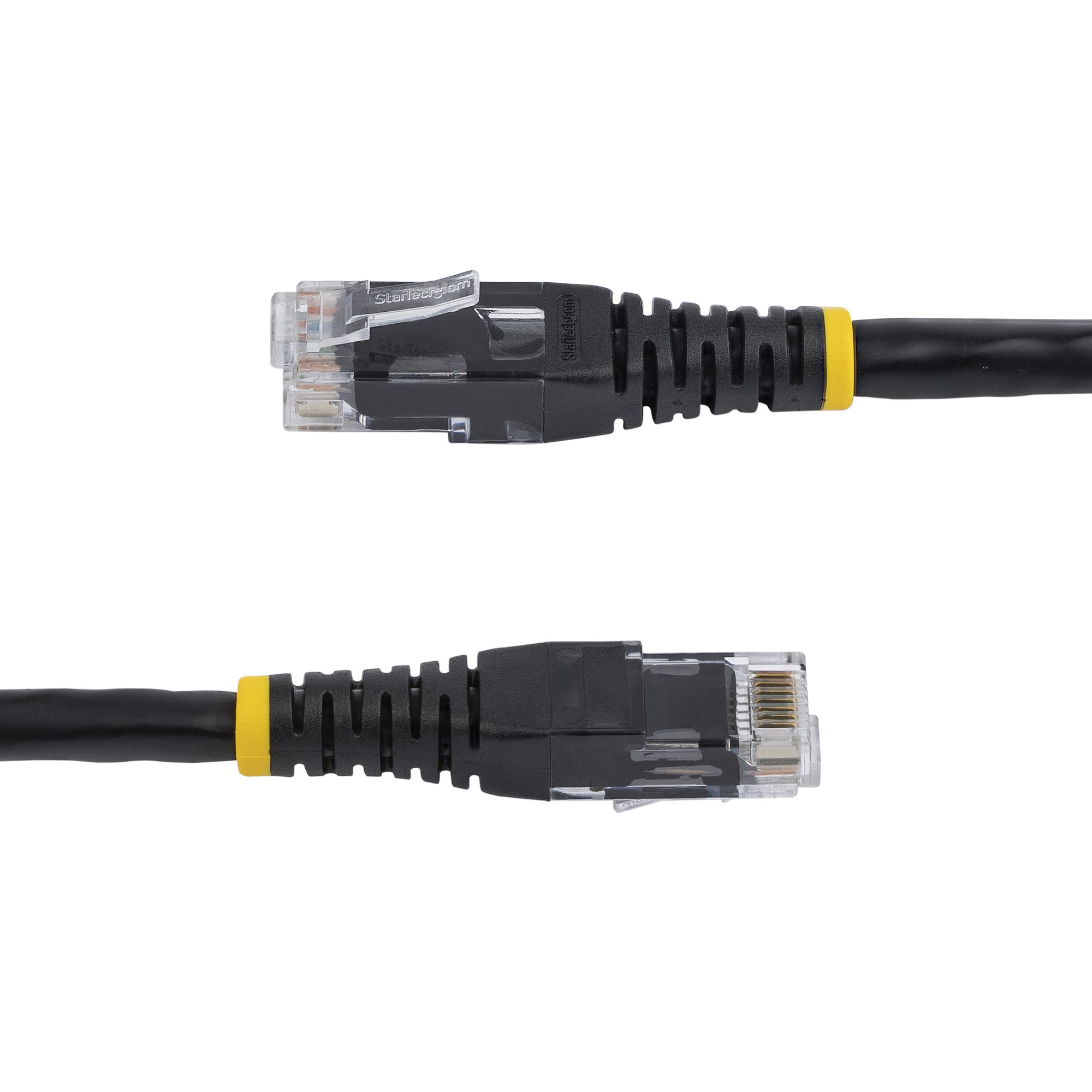 StarTech 15ft Black CAT6 Ethernet Cable - Molded CAT6 Patch Cord - PoE++ Gigabit Network Cable - M/M - Image 3