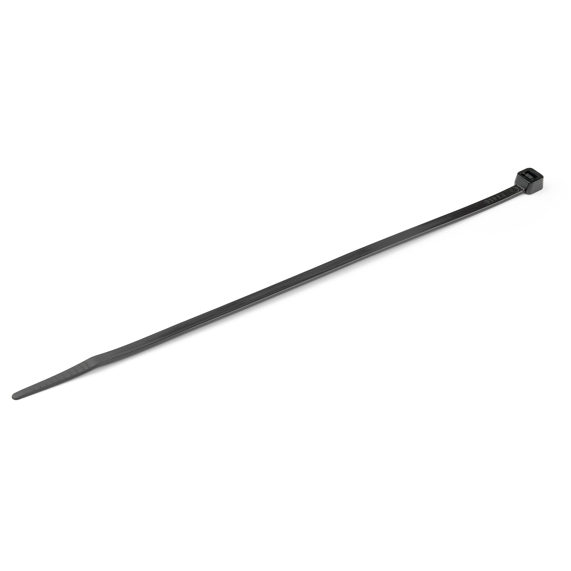 StarTech 8"(20cm) Cable Ties - 1/8"(4mm) wide, 2-1/8"(55mm) Bundle Diameter, 50lb(22kg) Tensile Strength, Nylon Self Locking Zip Ties w/ Curved Tip - 94V-2/UL Listed, 1000 Pack - Black - TAA