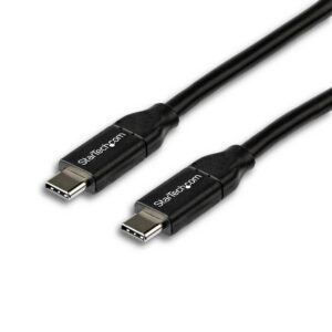 StarTech 6.6ft (2m) USB-C Fast Charging Cable, Charge / Sync, 100W (5A) PD, USB 2.0, USB-IF Certified - Black USB C Charging Cord