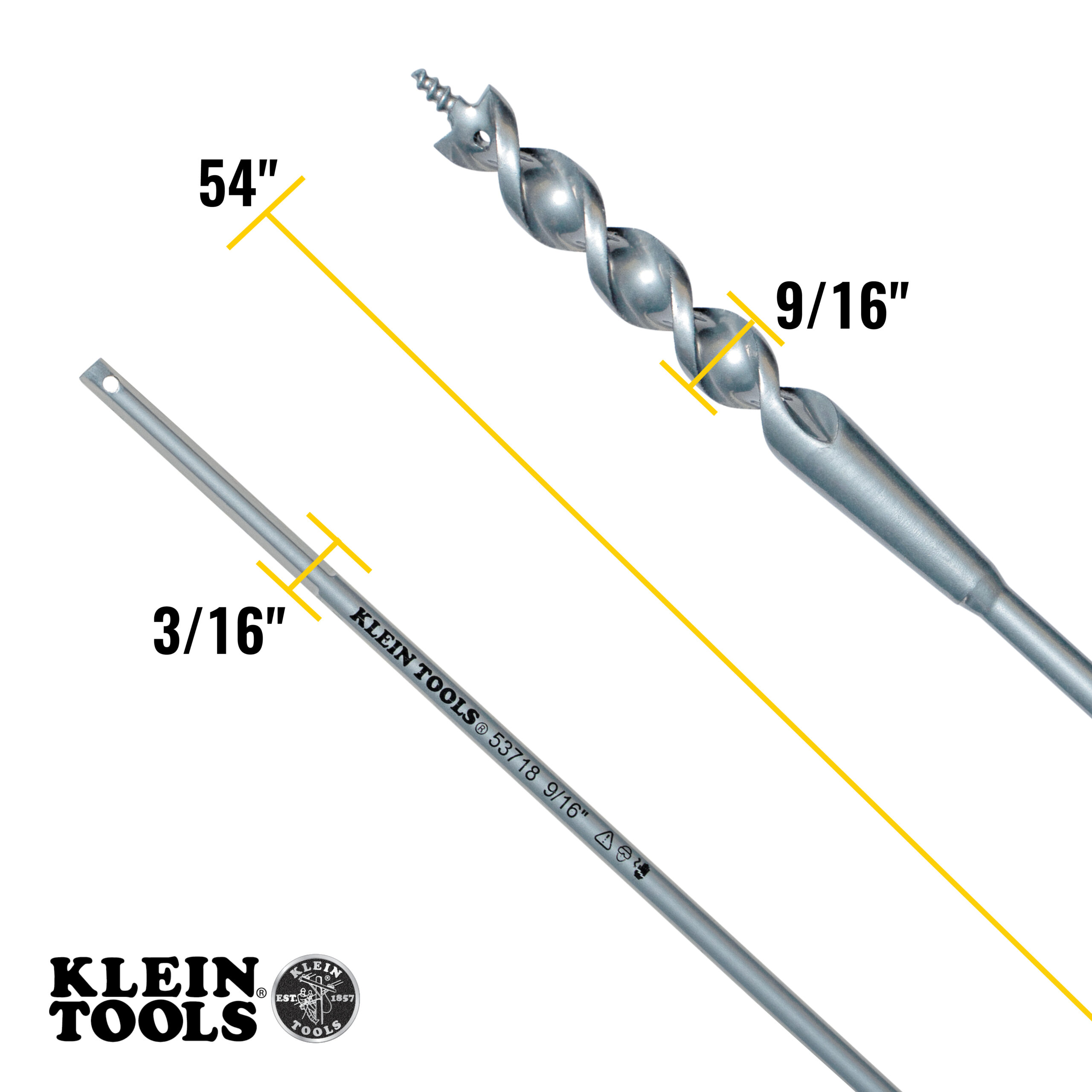 Klein Tools Flex Bit Auger 9/16-Inch x 54-Inch - Image 2