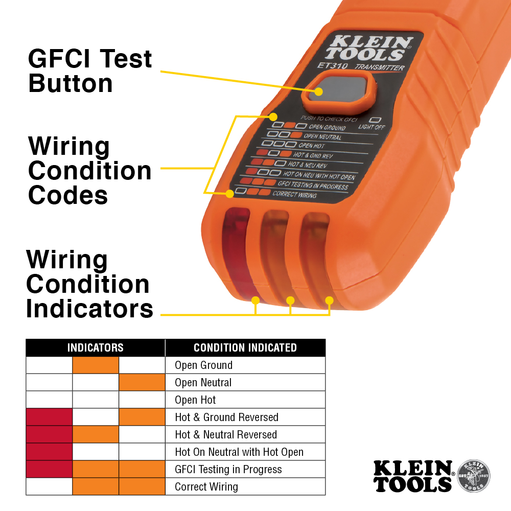 Klein Tools Digital Circuit Breaker Finder with GFCI Outlet Tester - Image 10
