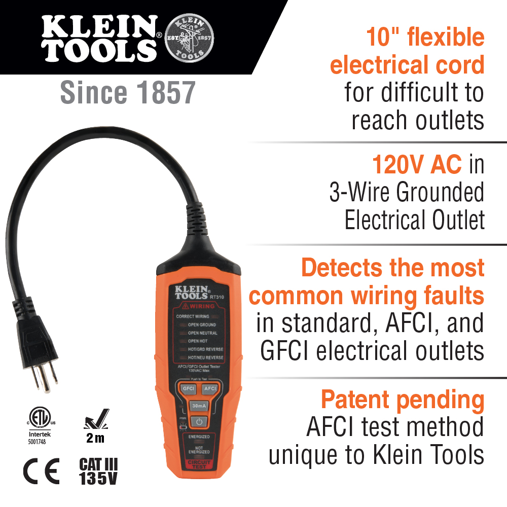 Klein Tools AFCI /GFCI Outlet Tester - Image 4
