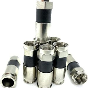 PerfectVision Compression RG6 F-Type Fitting with Dual O Rings - Bag of 50