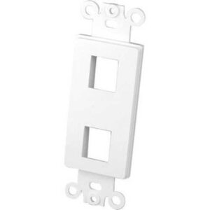Vanco 820322 2-Port Decor Style Multi-Media Wall Plate Insert, White