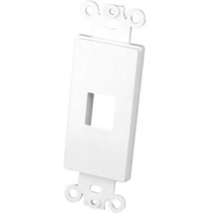 Vanco 820321 1-Port Decor Style Multi-Media Wall Plate Insert, White
