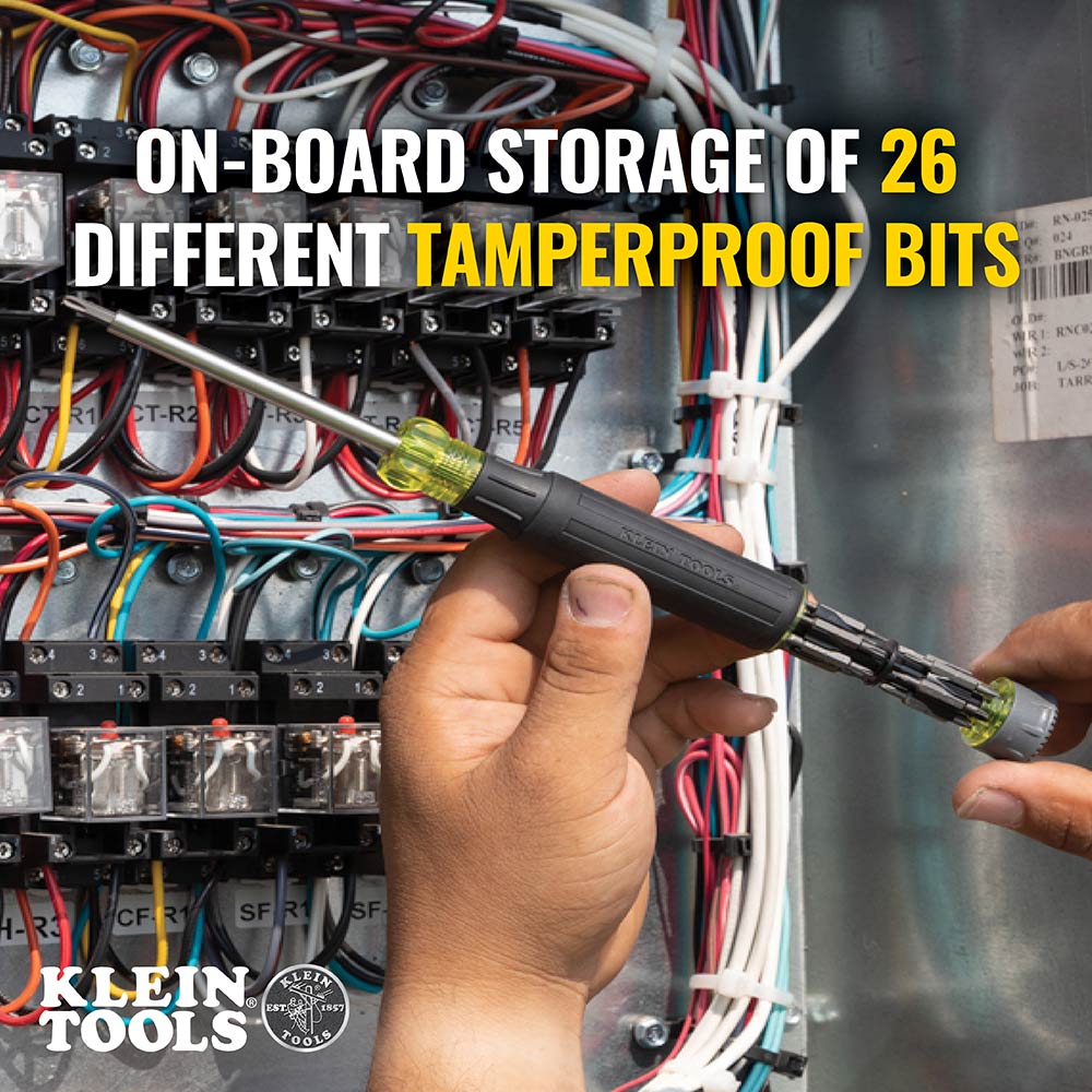 Klein Tools 27-in-1 Multi-Bit Precision Screwdriver with Tamperproof Bits - Image 4
